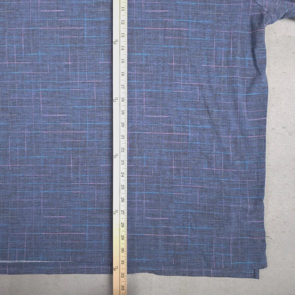 Callaway Mens‎ XL OptiDri Golf Polo Shirt Blue Pink Plaid Short Sleeve